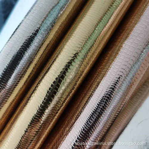 0.45mm Snake Grain Patent PU Leather